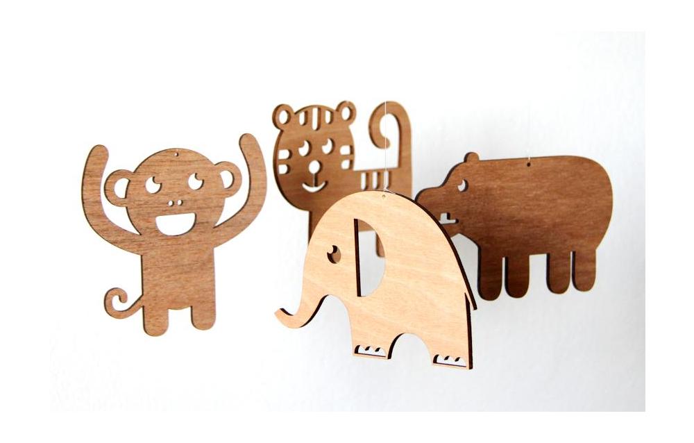 Baby Nursery Zoo by Scoop Designs in Recycled Wood