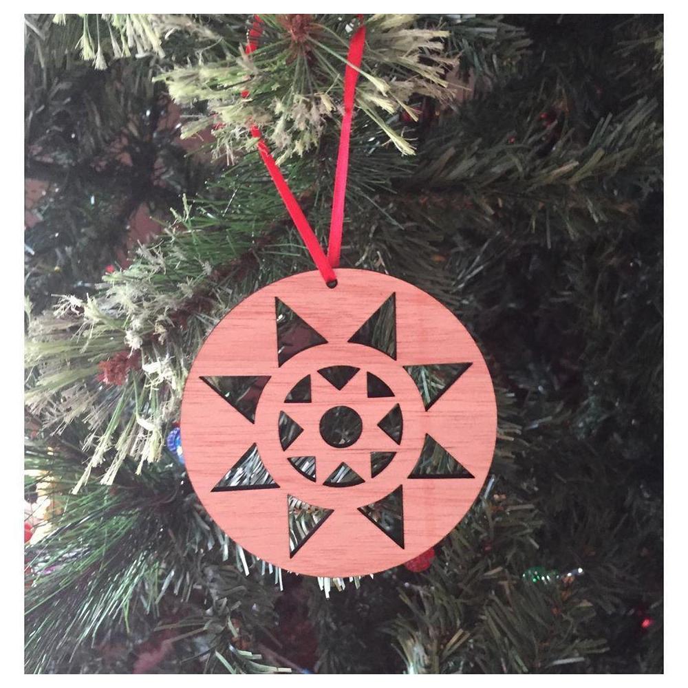 Christmas Star Recycled Wood Christmas Tree Decorations