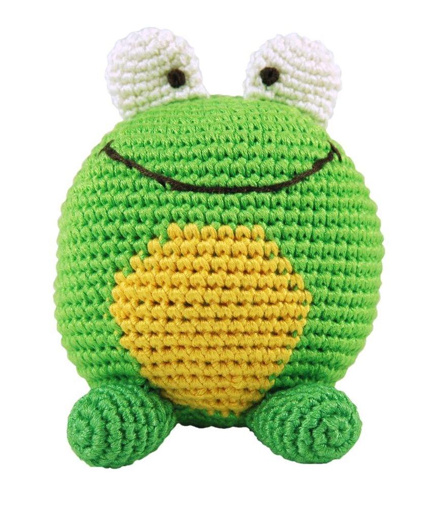 Dandelion Frog Bamboo Roly Poly Rattle/Teether