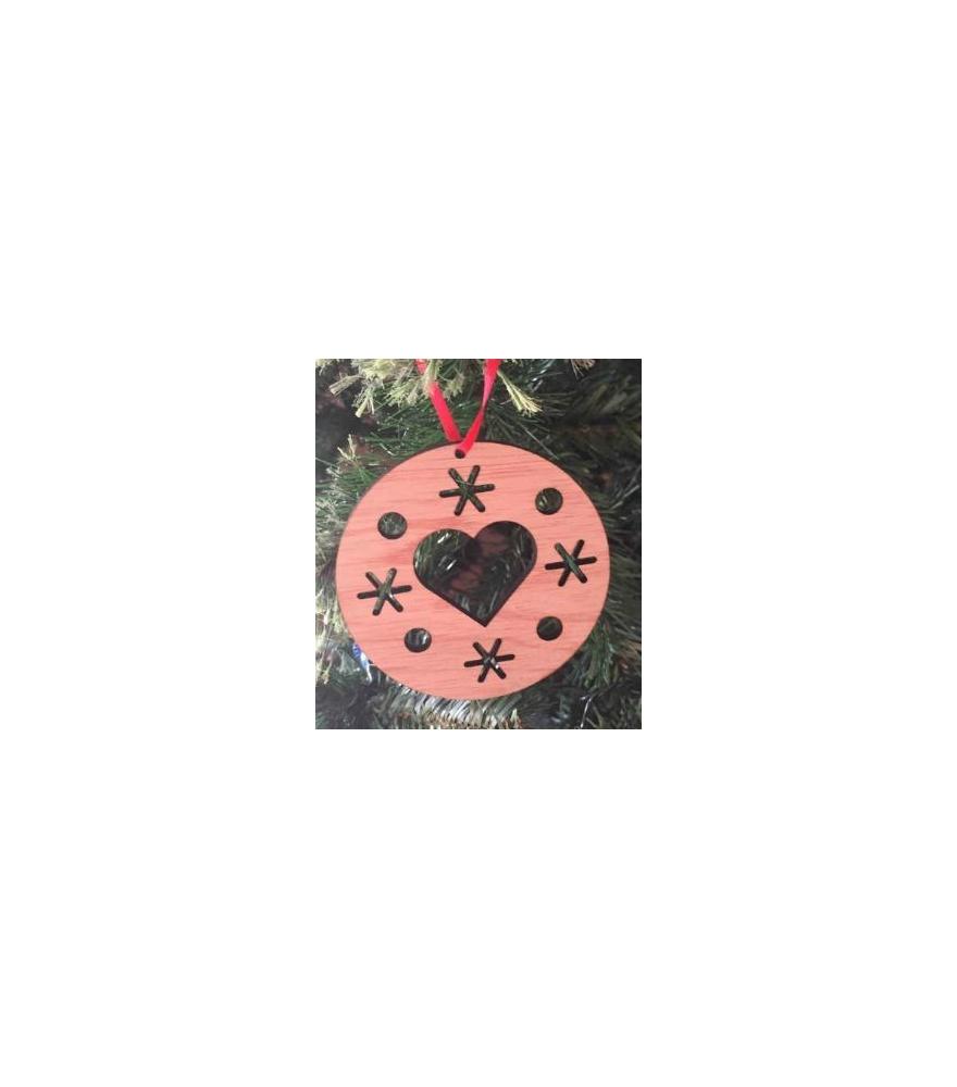 Heart Recycled Wood Christmas Decoration by Scoop Designs