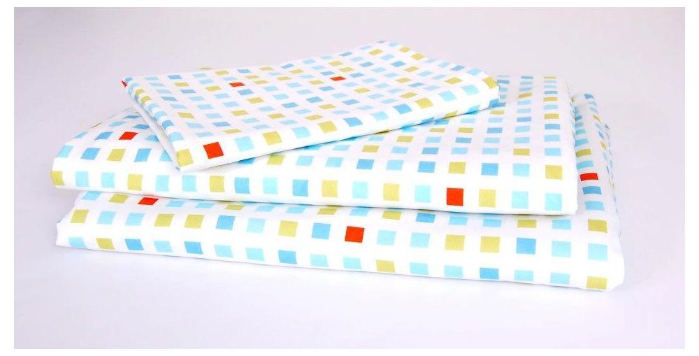 Kukunest Blue Mosaic Single Sheet Set