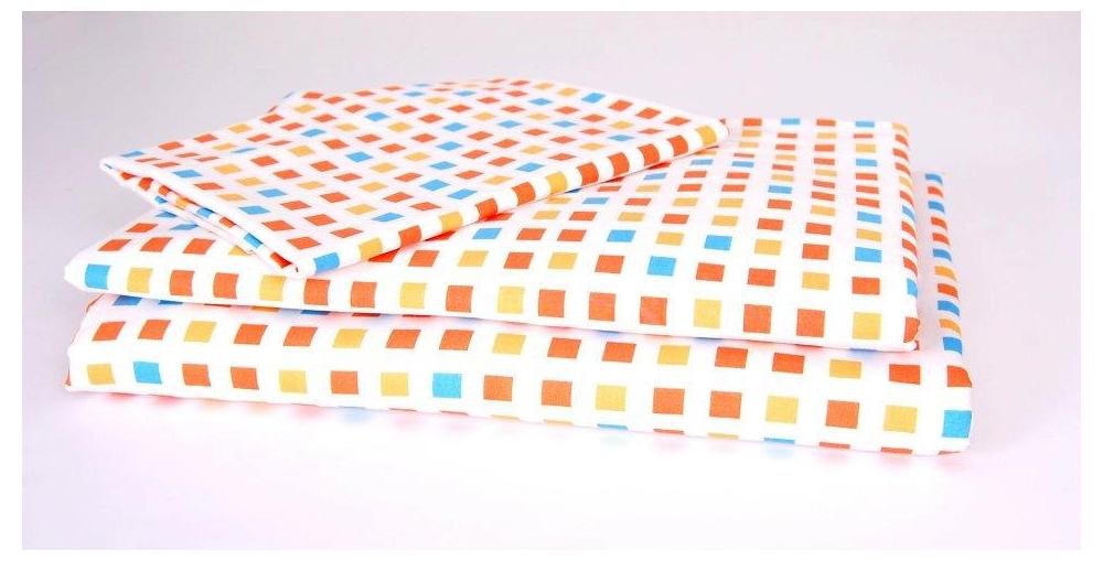 Kukunest Orange Mosaic Single Sheet Set