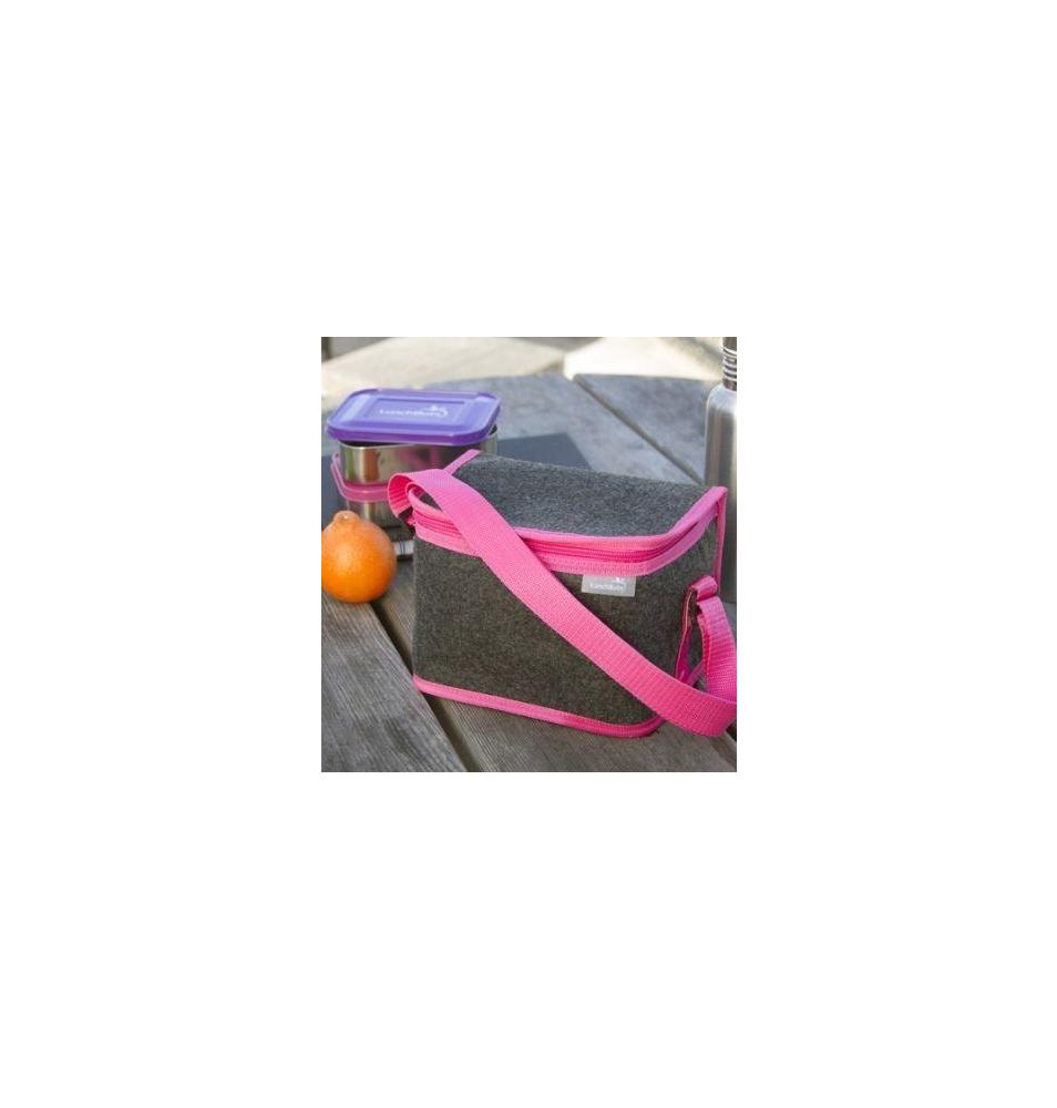 LunchBots Pink Insulated Lunch Bag