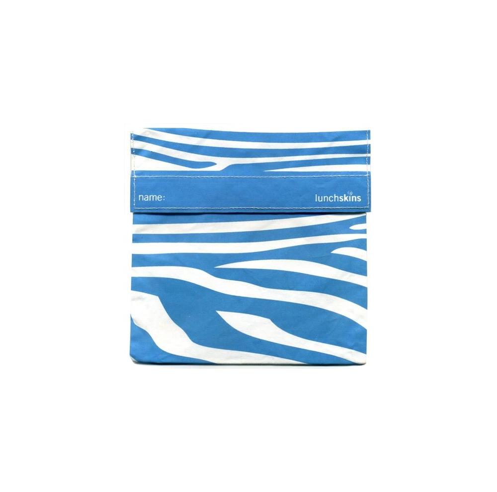 Lunchskins Aqua Zebra - Sandwich Size Bag