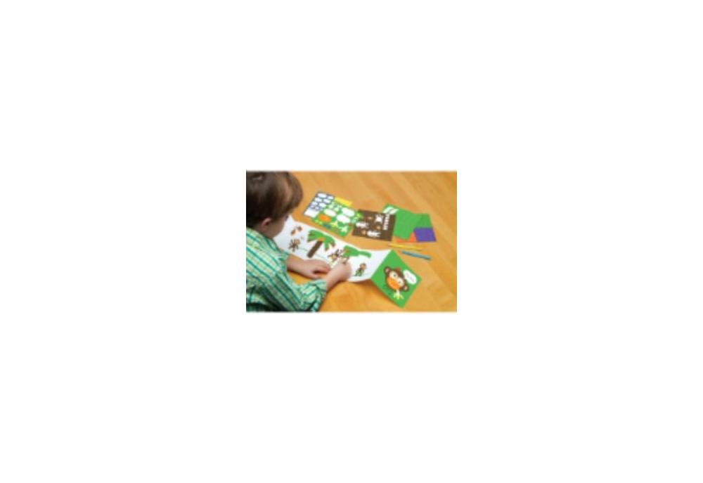 Monkey Business buildable sticker book by Hello Books