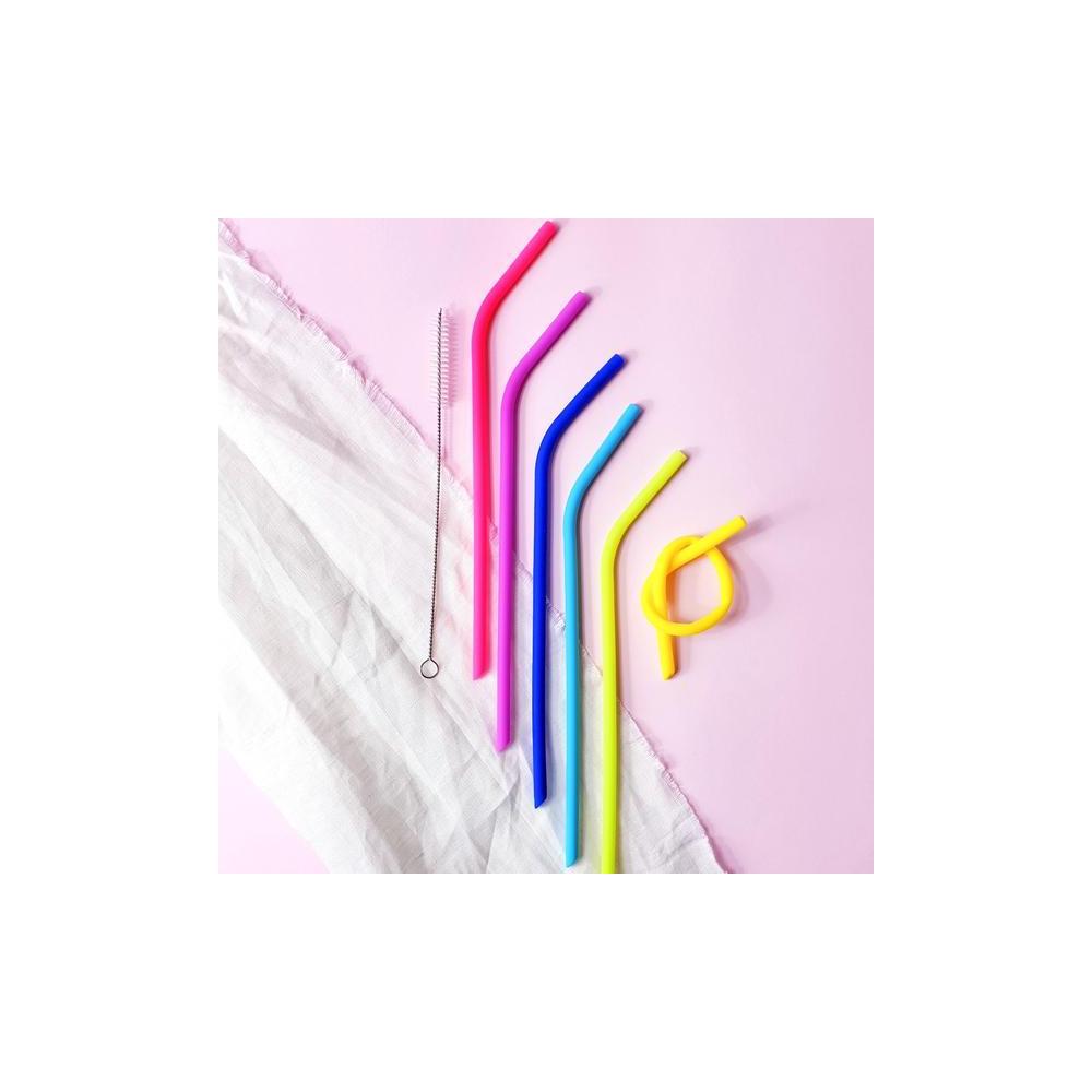 MontiiCo 6 Silicone Straw Set