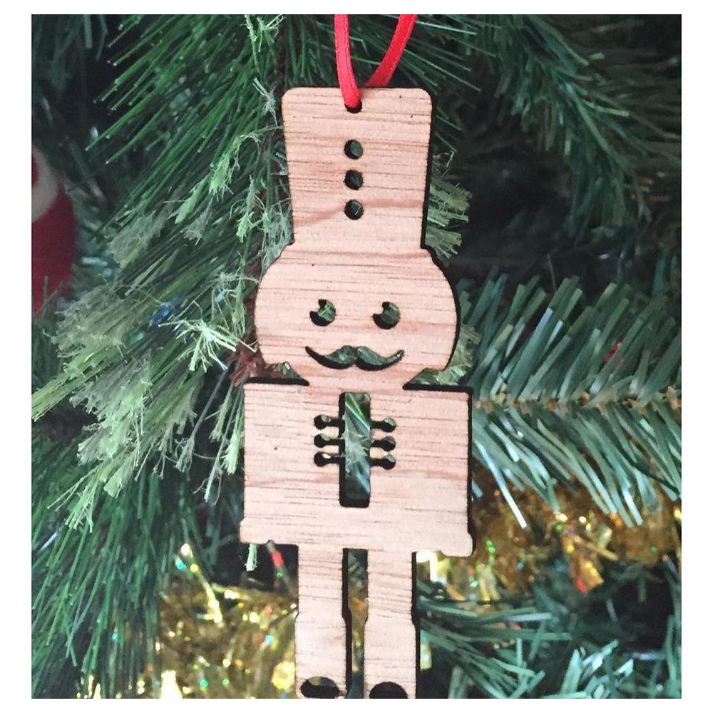 Nutcracker Recycled Wood Christmas Decoration by Scoop Designs