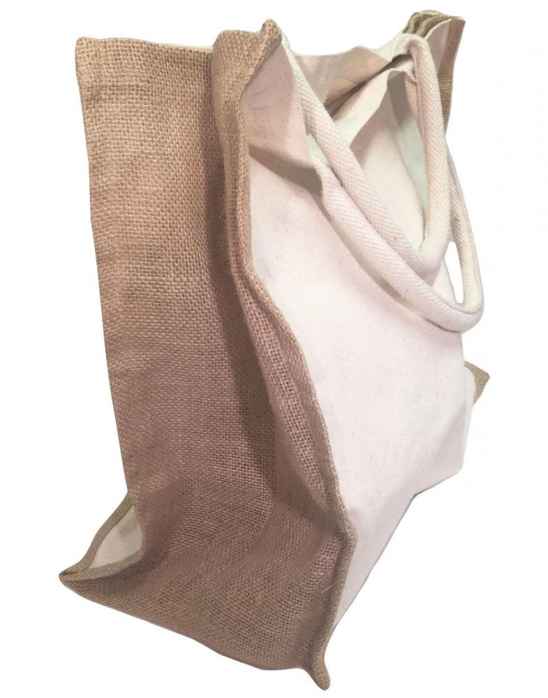 Organic Cotton and Jute Market Tote Bag