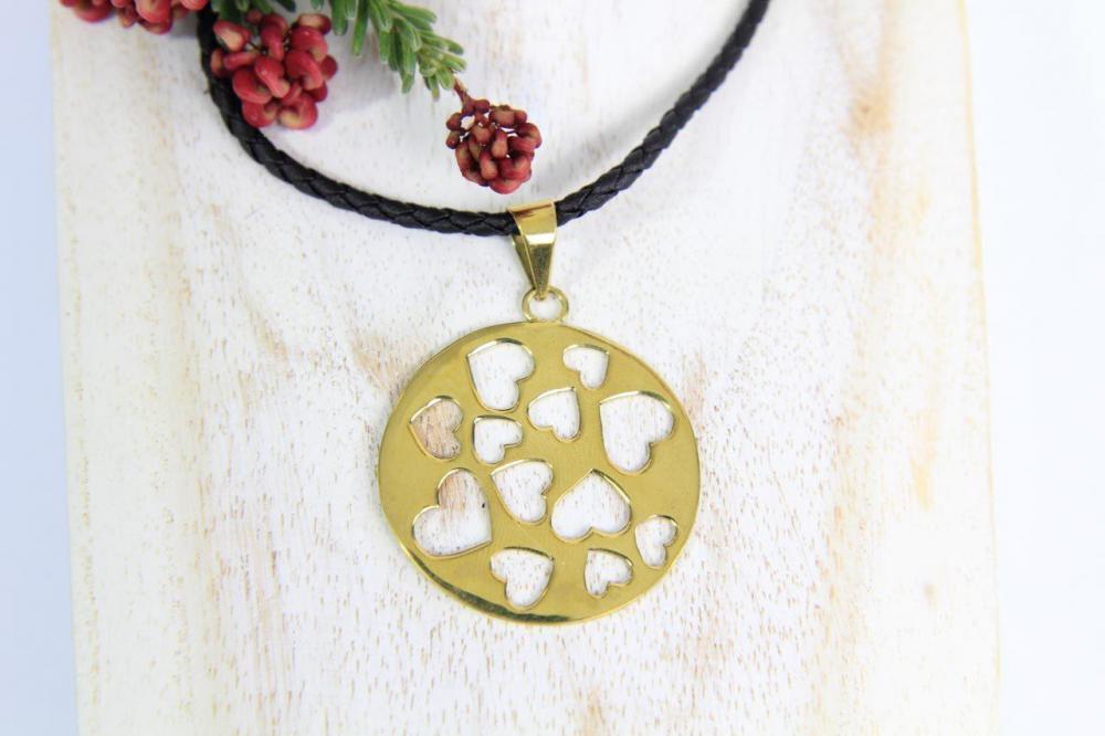 Recycled Bombshell Heart Pendant Necklace