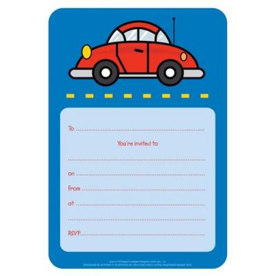 Cars Party Invites