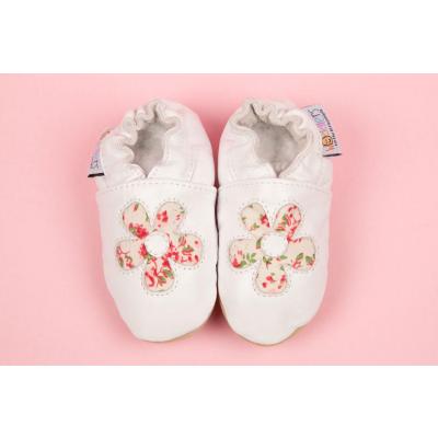 White Flowers Woddlers Baby Shoes